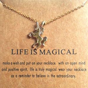 Adorable Child "Life is Magical" Unicorn Necklace